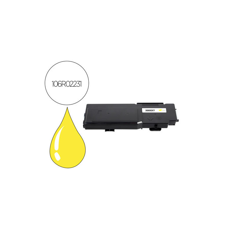 TINTA SOLIDA XEROX PHASER 6600 WORKCENTRE / 6605 AMARILLO 6000 PAGINAS