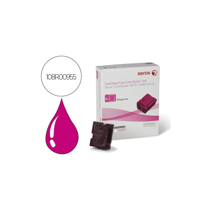 TINTA SOLIDA XEROX E 8870 / 8880 MAGENTA 17300 PAGINAS PACK DE 6 UNIDADES