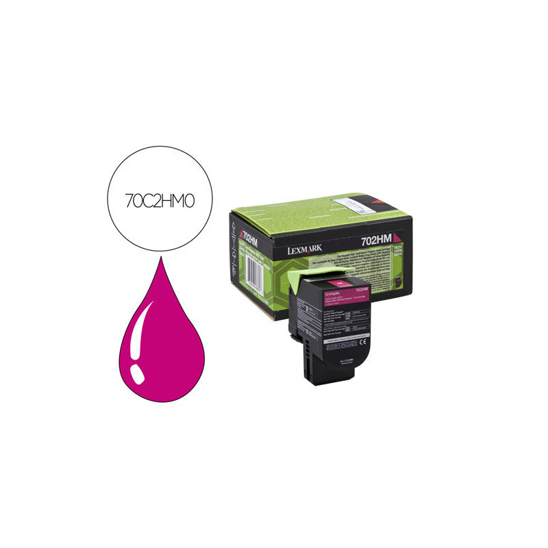 TONER LEXMARK LASER 70C2HM0 CS310 / 410 MAGENTA 3000 PAGINAS