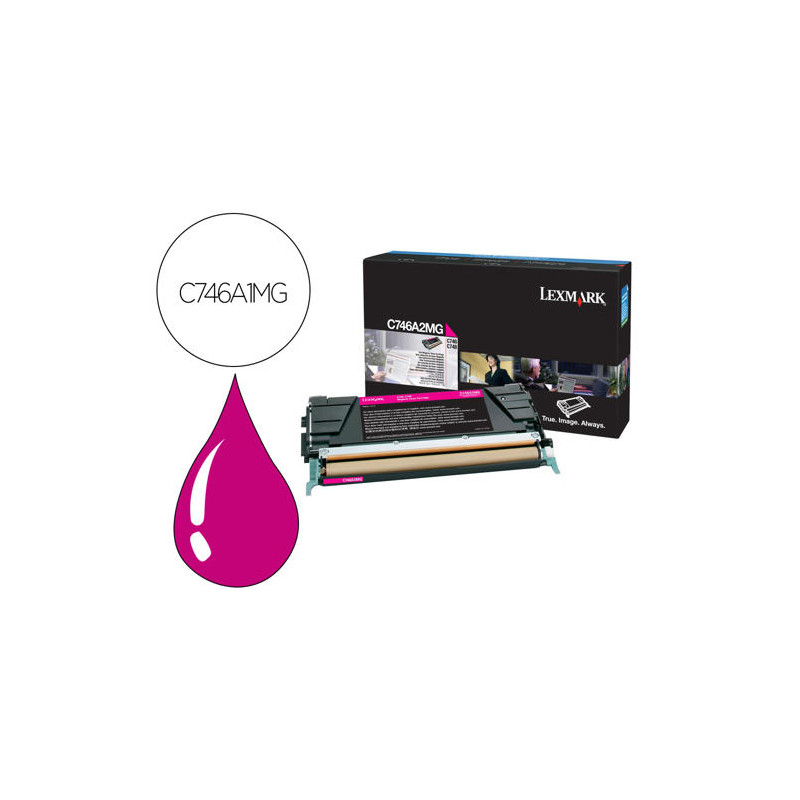 TONER LEXMARK LASER C746A1MG C746 / C748 MAGENTA 7000 PAGINAS