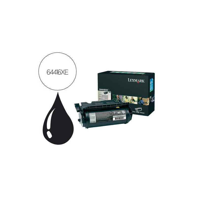 TONER LEXMARK LASER T644 64416XE NEGRO 32000 PAGINAS