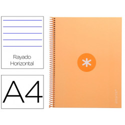 CUADERNO ESPIRAL A4 MICRO ANTARTIK TAPA FORRADA80H 90 GR HORIZONTAL 1 BANDA 4 TALADROS COLOR PEACH