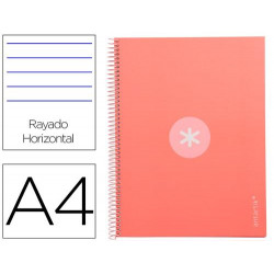 CUADERNO ESPIRAL A4 MICRO ANTARTIK TAPA FORRADA80H 90 GR HORIZONTAL 1 BANDA 4 TALADROS COLOR ROSA CL