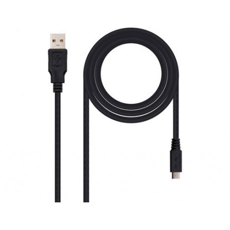 CABLE USB NANOCABLE 2.0 TIPO A/M-MICRO USB B/M COLOR NEGRO LONGITUD 1,8 M