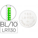 PILA Q-CONNECT TIPO BOTON ALCALINA LR54 1.5V BLISTER DE 10 UNIDADES