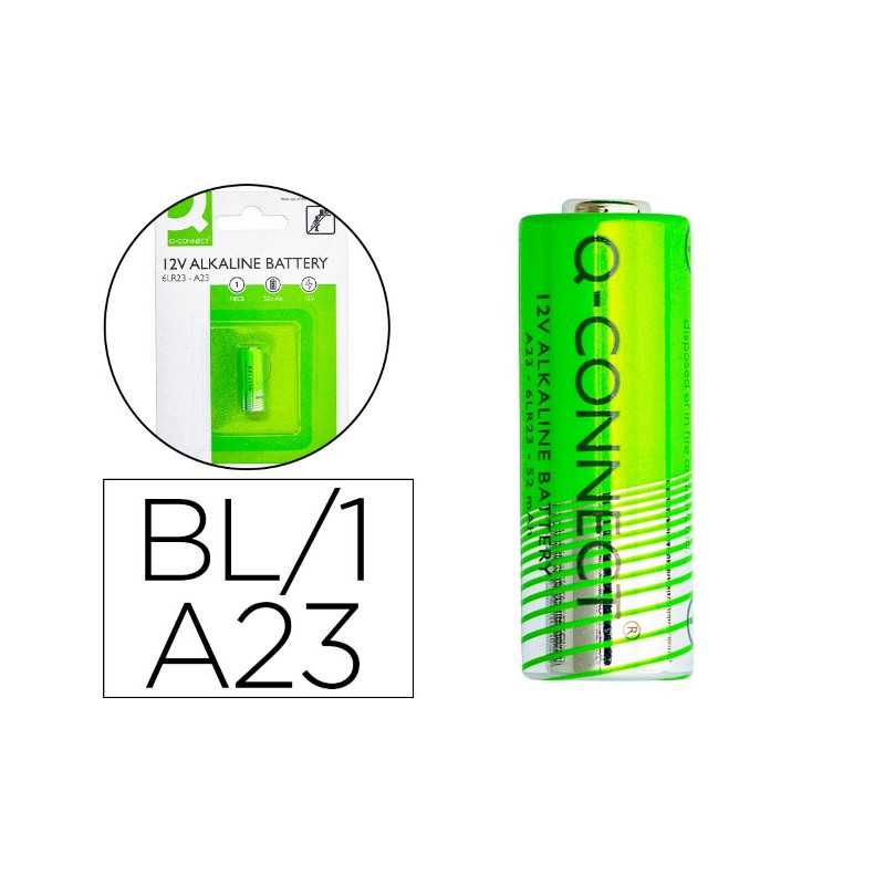 PILA Q-CONNECT ALCALINA AG23 6LR23 12V BLISTER DE 1 UNIDAD