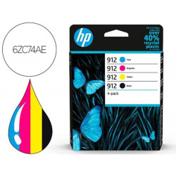 TONER HP 912 -6ZC74AE MULTI PACK NEGRO / CIAN / MAGENTA / AMARILLO