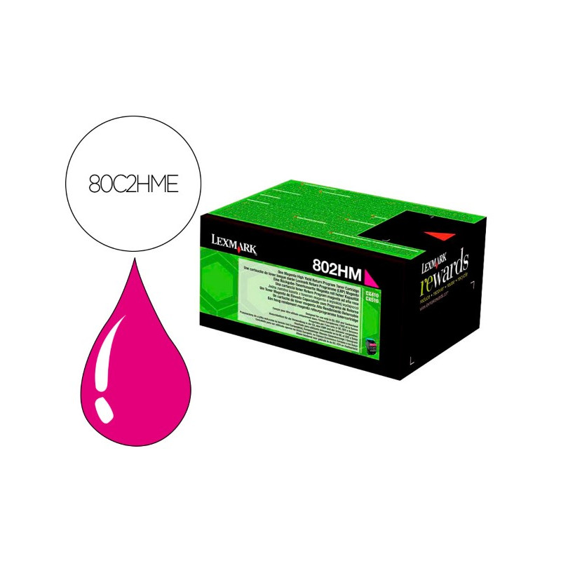 TONER LASER LEXMARK 80C2HME MAGENTA 3000 PAGINAS