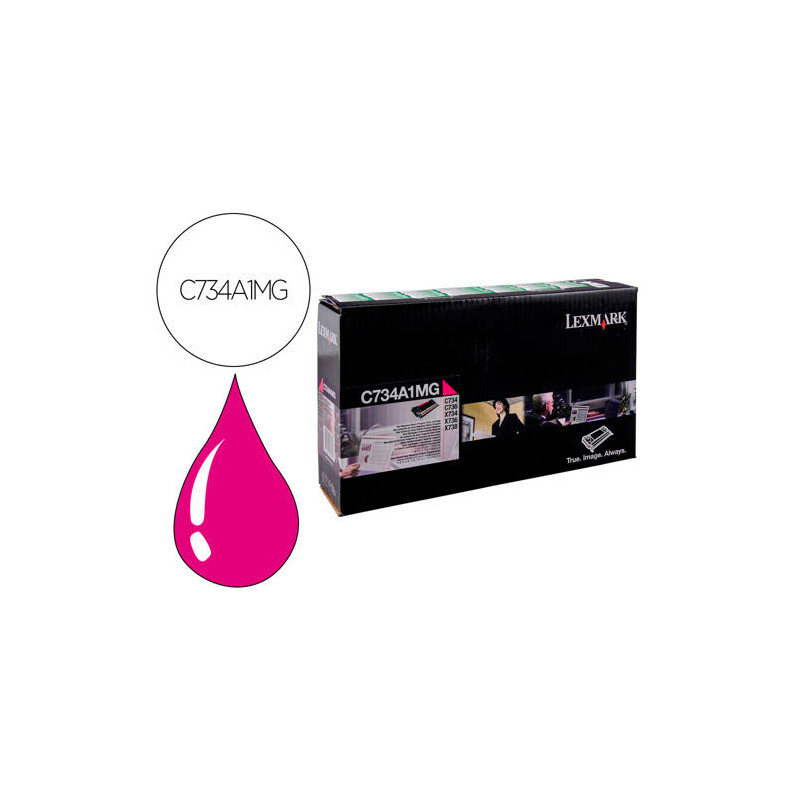 TONER LASER LEXMARK C734 MAGENTA 6000 PAGINAS