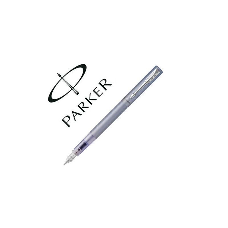 PLUMA PARKER VECTOR XL SILVER BLUE PLUMIN F