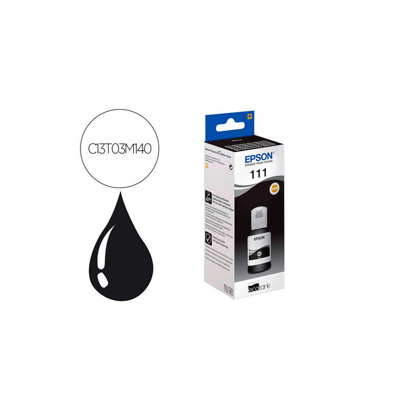 INK-JET EPSON ECOTANK C13T03M140 BK 5K 12 0ML ET-M1100 / M1140 / M1170 / M1180 / M2120M NEGRO 6000