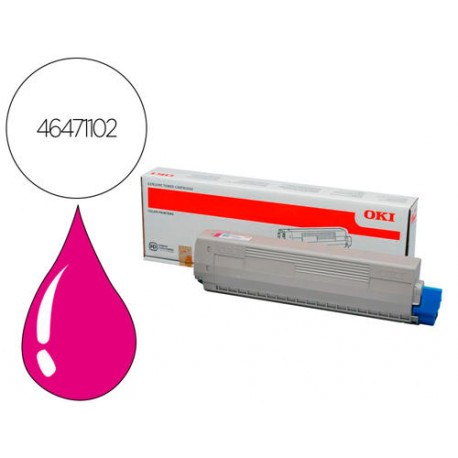 TONER OKI LASER 46471102 C823DN MAGENTA 7000 PAGINAS