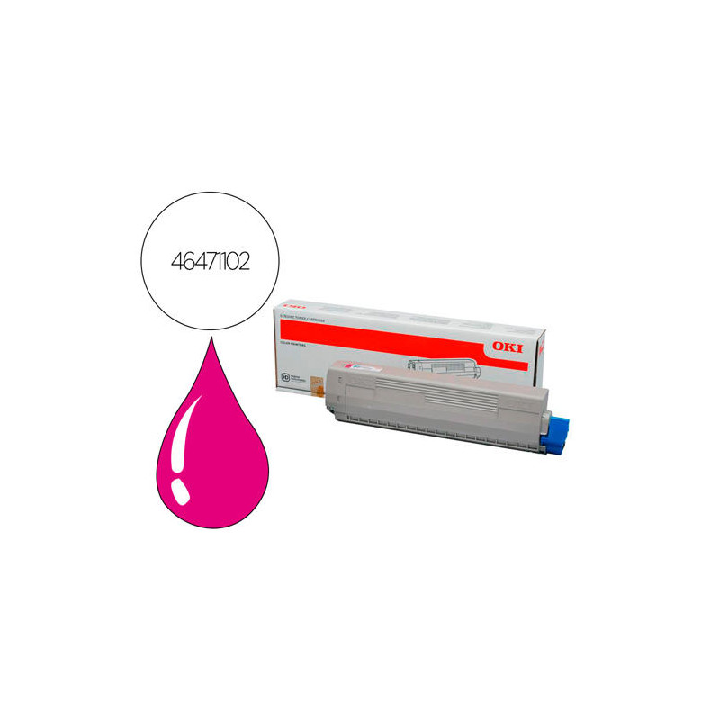 TONER OKI LASER 46471102 C823DN MAGENTA 7000 PAGINAS