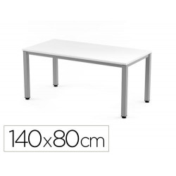 MESA DE OFICINA ROCADA EXECUTIVE 2001AD04 ALUMINIO/BLANCO 140X80 CM