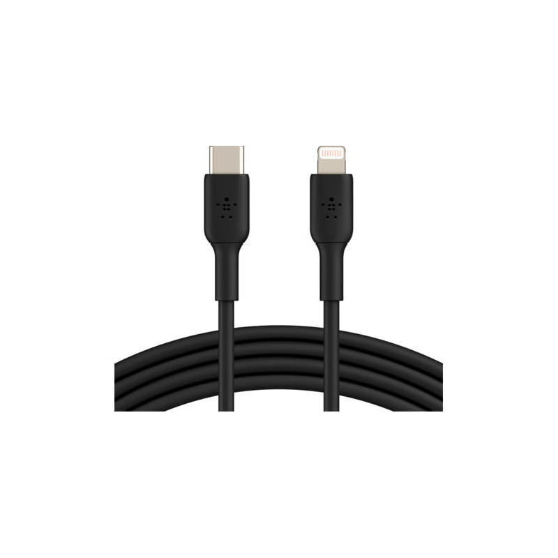 CABLE BELKIN CAA003BT1MBK USB-C A LIGHTNING BOOST CHARGE LONGITUD 1 M COLOR NEGRO