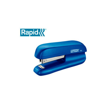 GRAPADORA RAPID F5 MINI PLASTICO CAPACIDAD DE GRAPADO 10 HOJAS USA GRAPAS N 10 COLOR AZUL