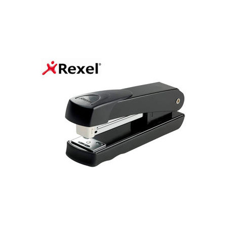 GRAPADORA REXEL METEOR METALICA CAPACIDAD DE GRAPADO 20 HOJAS USA GRAPAS 24/6 Y 26/6 COLOR NEGRO