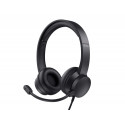 AURICULAR TRUST HS-200 CON MICROFONO AJUSTABLE USB 2,0 LONGITUD CABLE 1,80 MT COLOR NEGRO