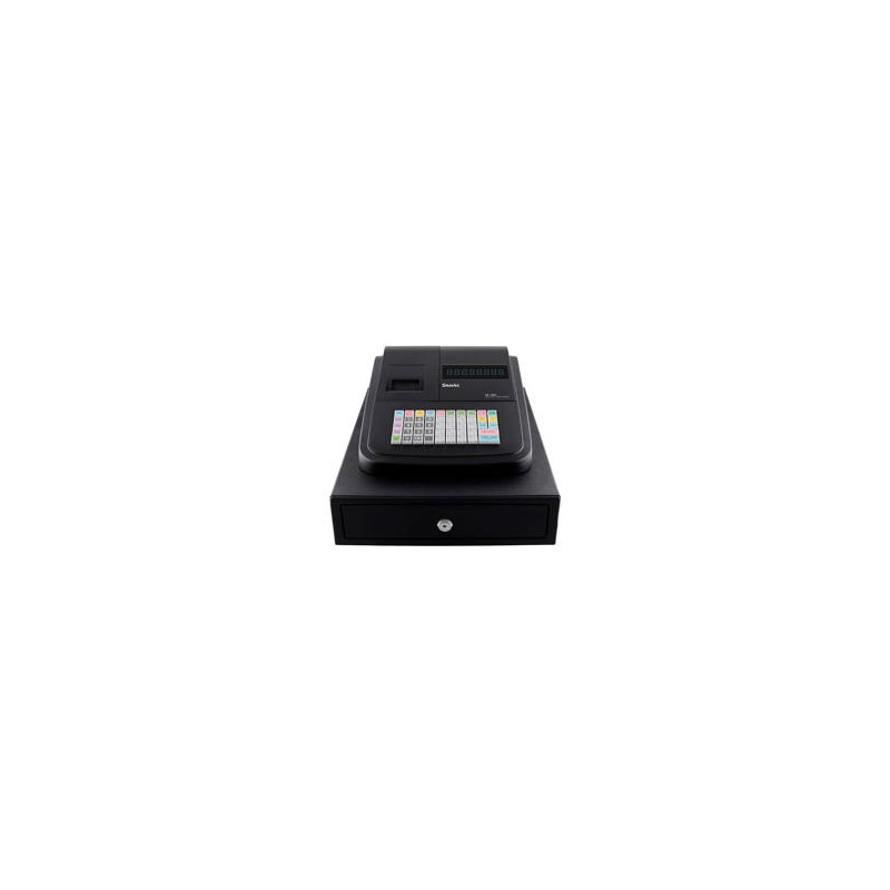 REGISTRADORA SAM4S ER-180U 16 DEPARTAMENTOS 4 EMPLEADOS VISOR LED CAJON PEQUE?O COLOR NEGRO 330X420X