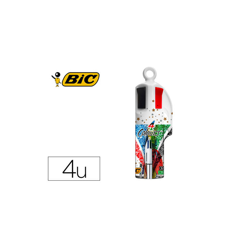 SET BIC MEGATUBO 1 CRISTAL CELEBRATION ORO + 1 SHINE PLATA + 1 FLUORESCENTE GRIP AMARILLO + 1 CORREC