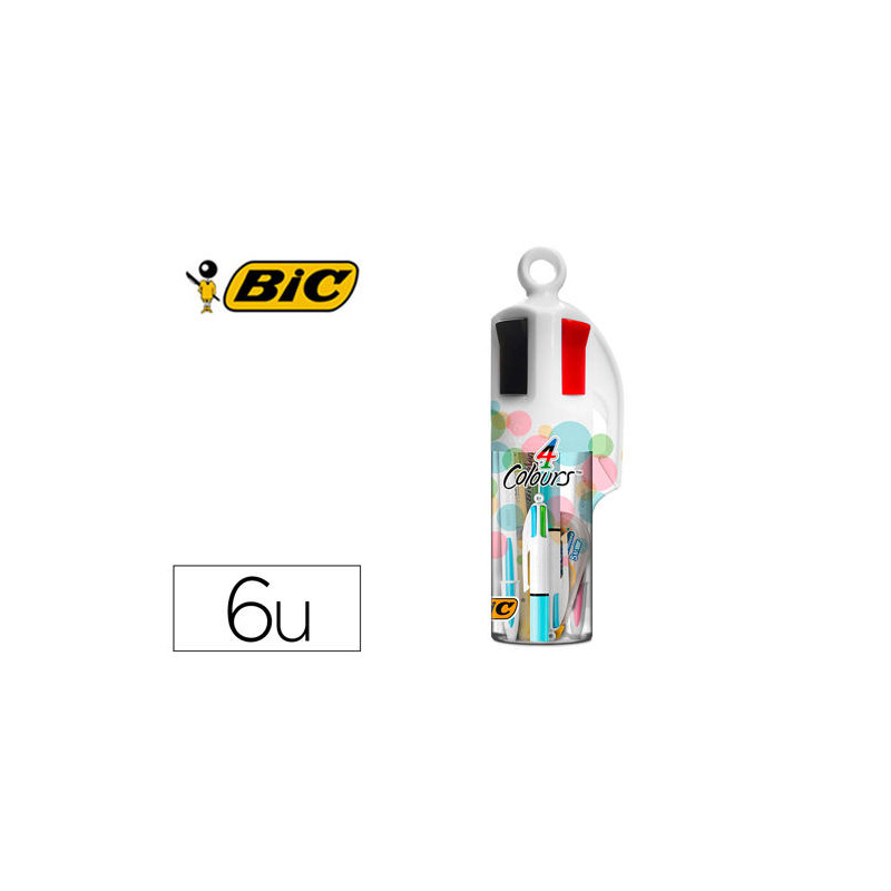 SET BIC MEGATUBO PASTEL 2 CRISTAL UP + 1 CUATRO COLORES PASTEL + 2 FLUORESCENTES GRIP PASTEL + 1 COR