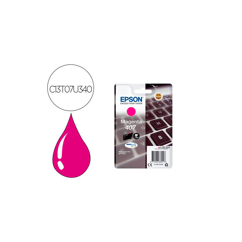 INK-JET EPSON 407L CLAVIER WF-4745 SERIES MAGENTA 1900 PAGINAS