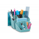 ORGANIZADOR DE SOBREMESA CEP RIVIERA PLASTICO 8 DEPARTAMENTOS COLOR VERDE AGUA 143X158X93 MM