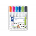 ROTULADOR STAEDTLER LUMOCOLOR 351 PARA PIZARRA BLANCA PUNTA REDONDA 2 MM RECARGABLE ESTUCHE 6 UNIDAD