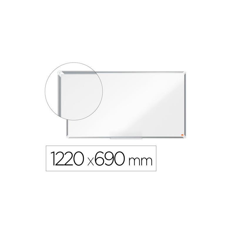 PIZARRA BLANCA NOBO PREMIUM PLUS ACERO VITRIFICADO FORMATO PANORAMICO 55" MAGNETICA 1220X690 MM