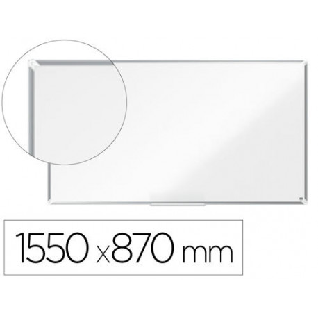 PIZARRA BLANCA NOBO PREMIUM PLUS ACERO VITRIFICADO FORMATO PANORAMICO 70" MAGNETICA 1550X870 MM