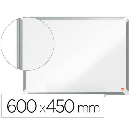 PIZARRA BLANCA NOBO PREMIUM PLUS ACERO VITRIFICADO MAGNETICA 600X450 MM