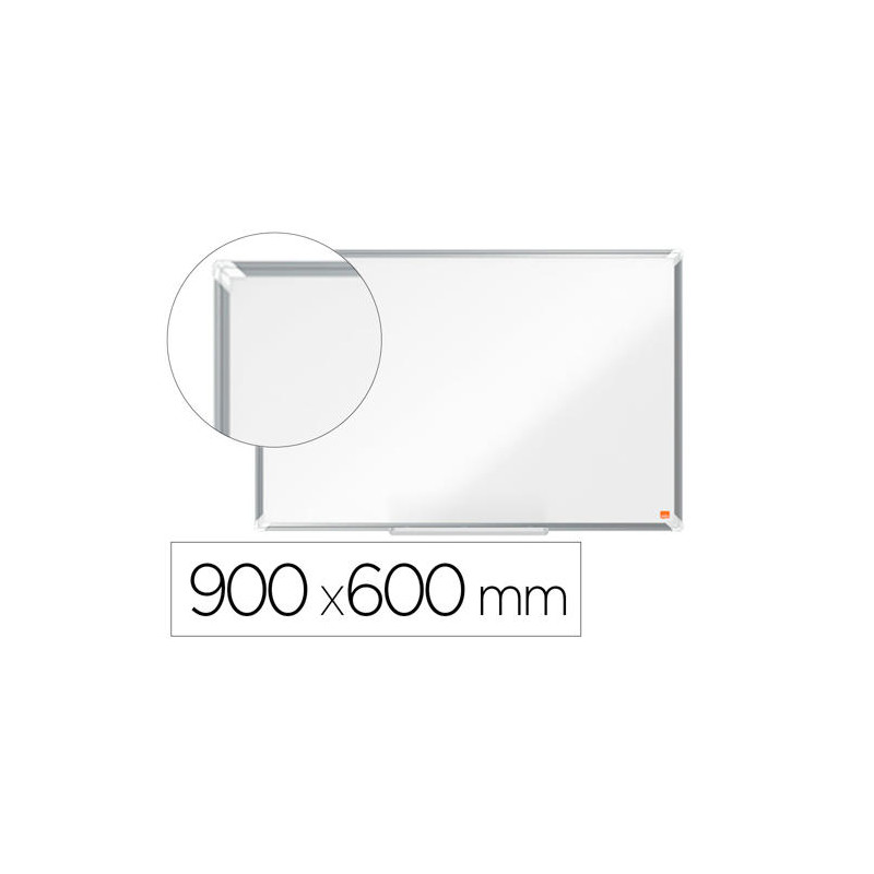 PIZARRA BLANCA NOBO PREMIUM PLUS ACERO VITRIFICADO MAGNETICA 900X600 MM