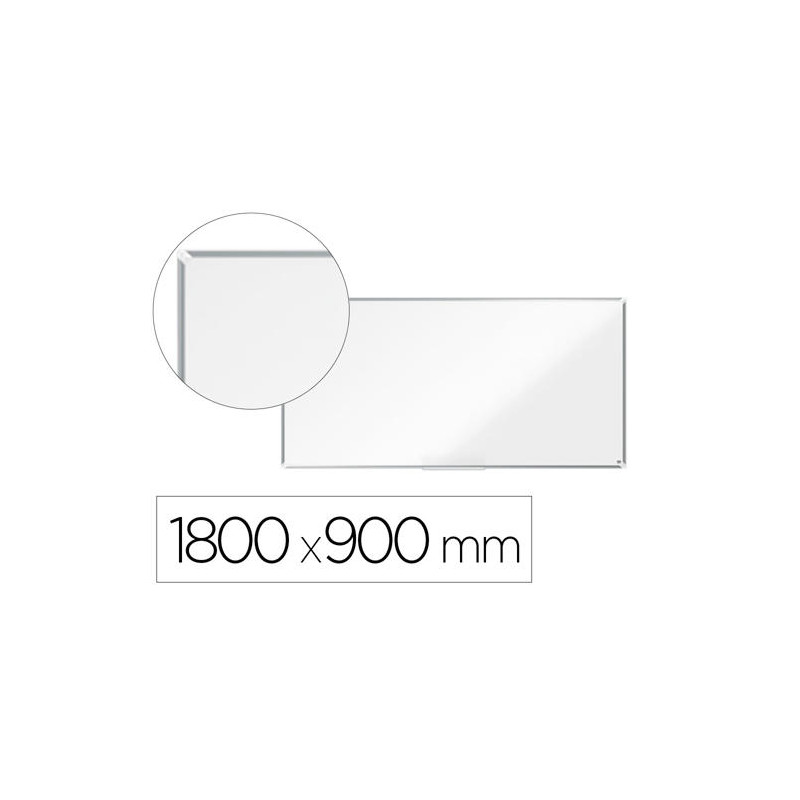 PIZARRA BLANCA NOBO PREMIUM PLUS ACERO VITRIFICADO MAGNETICA 1800X900 MM