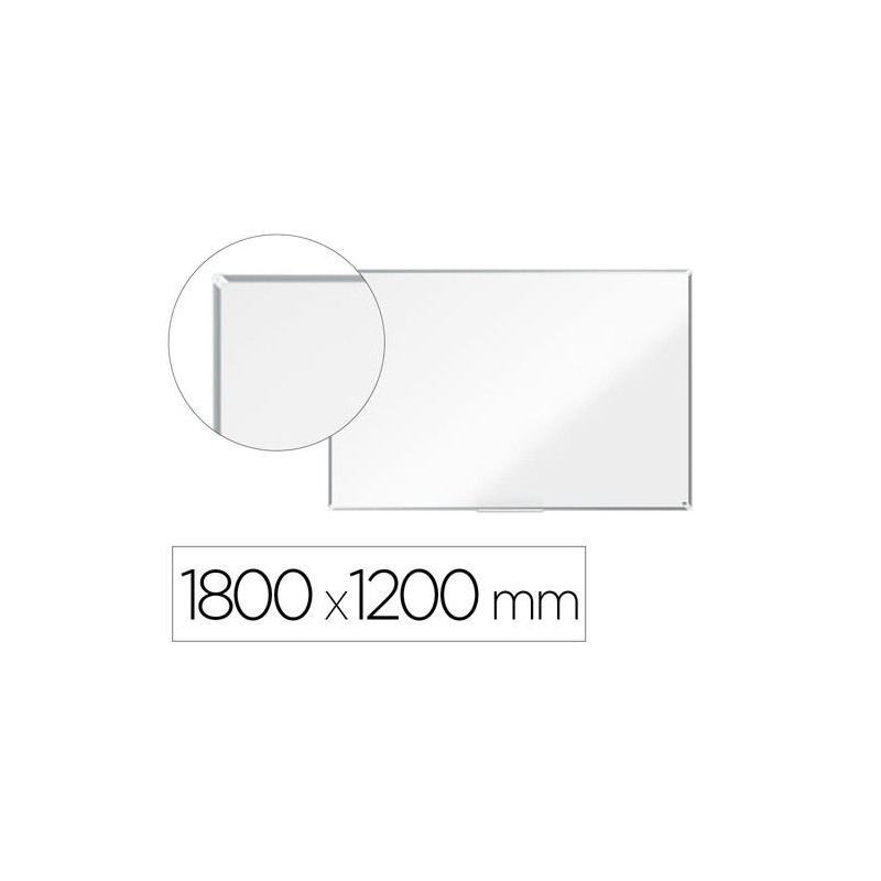 PIZARRA BLANCA NOBO PREMIUM PLUS ACERO VITRIFICADO MAGNETICA 1800X1200 MM