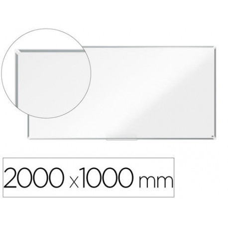 PIZARRA BLANCA NOBO PREMIUM PLUS ACERO VITRIFICADO MAGNETICA 2000X1000 MM