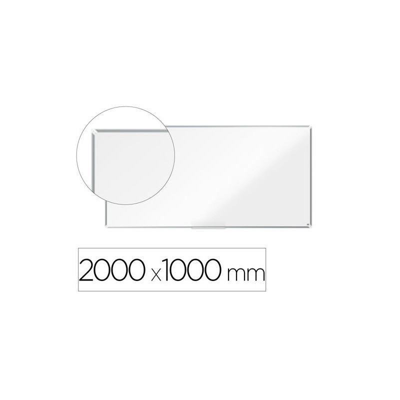 PIZARRA BLANCA NOBO PREMIUM PLUS ACERO VITRIFICADO MAGNETICA 2000X1000 MM