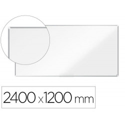 PIZARRA BLANCA NOBO PREMIUM PLUS ACERO VITRIFICADO MAGNETICA 2400X1200 MM