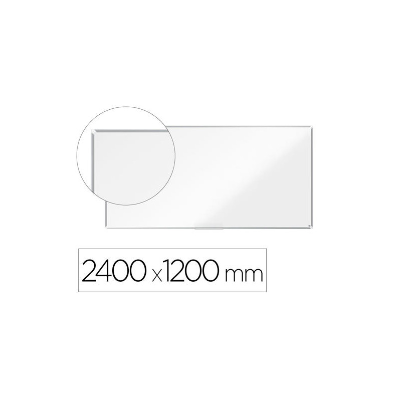 PIZARRA BLANCA NOBO PREMIUM PLUS ACERO VITRIFICADO MAGNETICA 2400X1200 MM