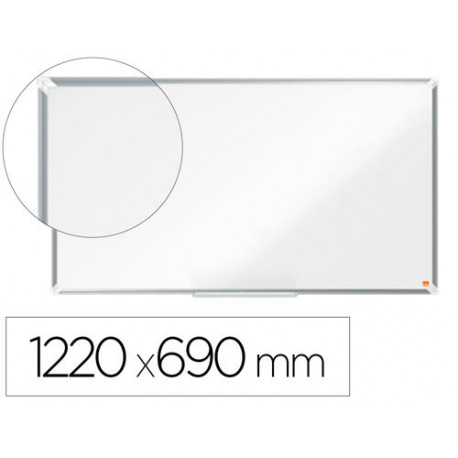 PIZARRA BLANCA NOBO PREMIUM PLUS ACERO LACADO FORMATO PANORAMICO 55" MAGNETICA 1220X690 MM