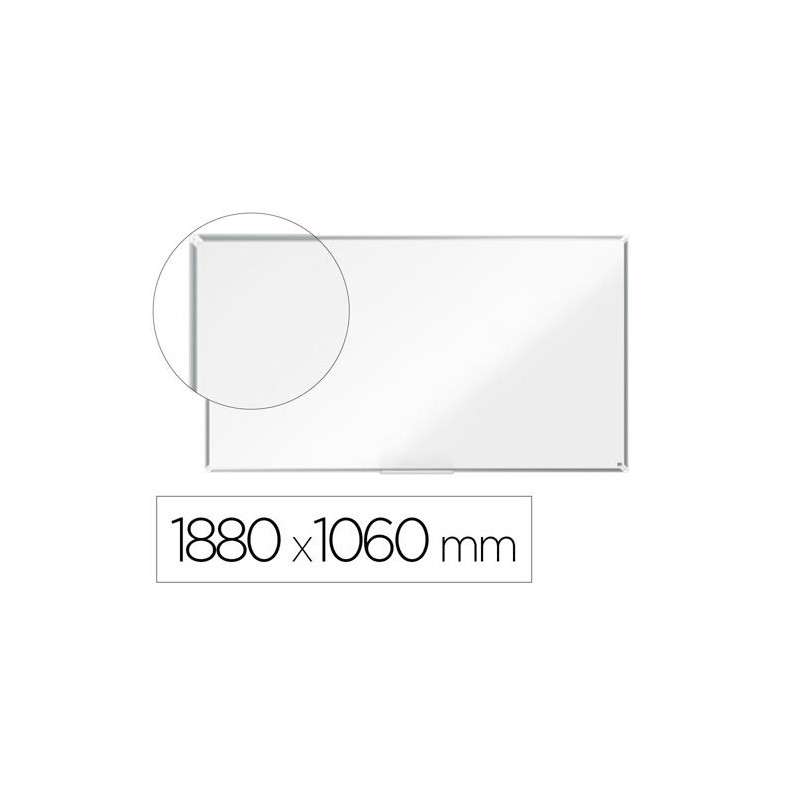 PIZARRA BLANCA NOBO PREMIUM PLUS ACERO LACADO FORMATO PANORAMICO 85" MAGNETICA 1880X1060 MM