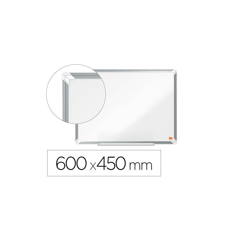 PIZARRA BLANCA NOBO PREMIUM PLUS ACERO LACADO MAGNETICA 600X450 MM