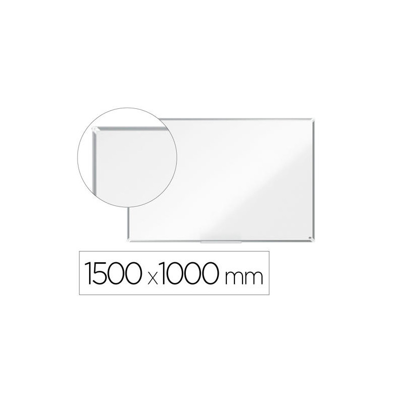 PIZARRA BLANCA NOBO PREMIUM PLUS ACERO LACADO MAGNETICA 1500X1000 MM