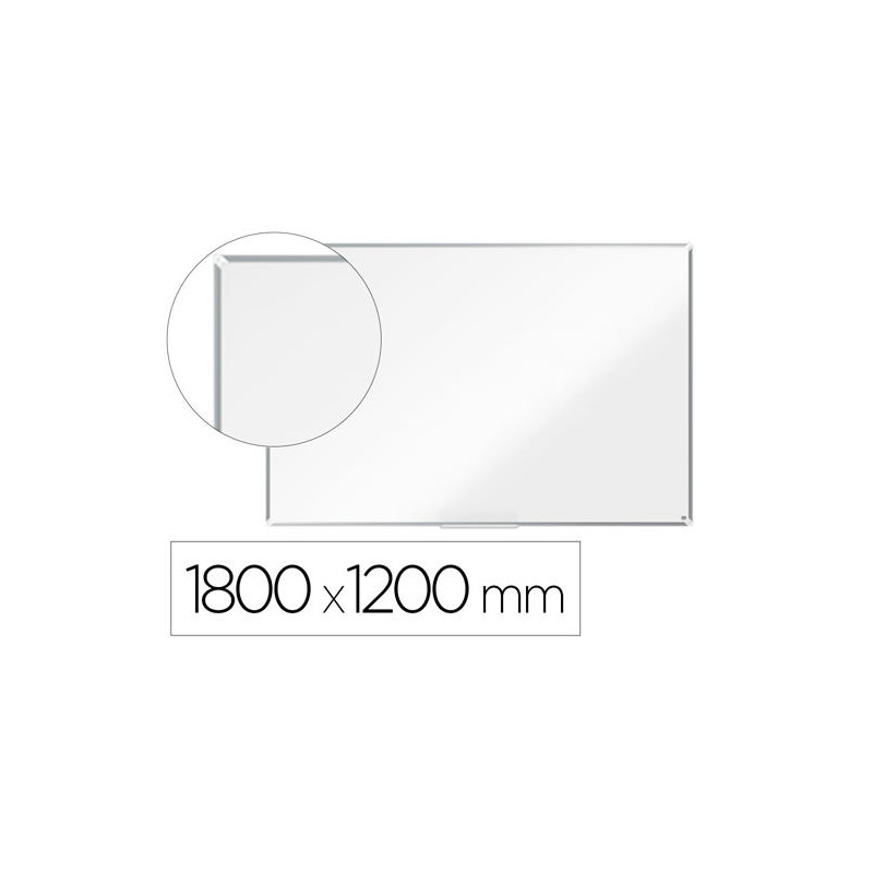 PIZARRA BLANCA NOBO PREMIUM PLUS ACERO LACADO MAGNETICA 1800X1200 MM