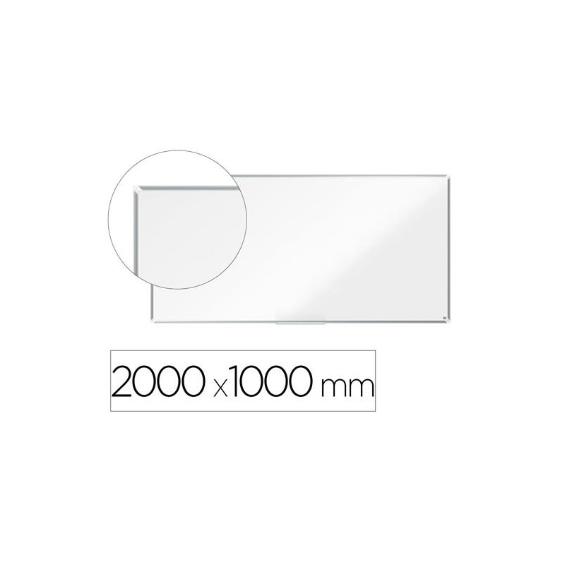 PIZARRA BLANCA NOBO PREMIUM PLUS ACERO LACADO MAGNETICA 2000X1000 MM