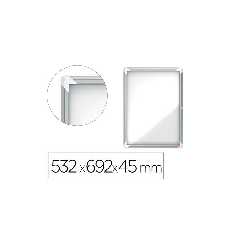 VITRINA DE ANUNCIOS NOBO PREMIUM PLUS MAGNETICA DE EXTERIOR 4 X DIN A4 532X692X45 MM