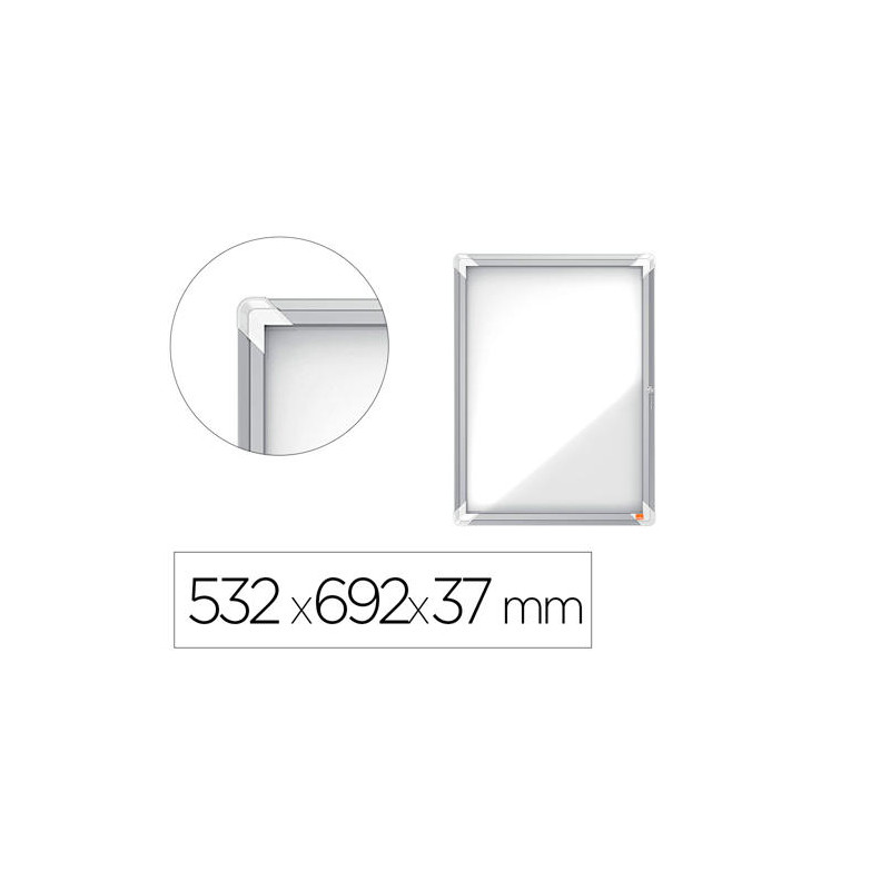 VITRINA DE ANUNCIOS NOBO PREMIUM PLUS MAGNETICA 4 X DIN A4 532X692X37 MM