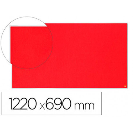 TABLERO DE ANUNCIOS NOBO IMPRESSION PRO FIELTRO ROJO FORMATO PANORAMICO 55" 1220X690 MM