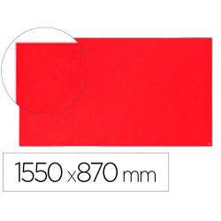 TABLERO DE ANUNCIOS NOBO IMPRESSION PRO FIELTRO ROJO FORMATO PANORAMICO 70" 1550X870 MM