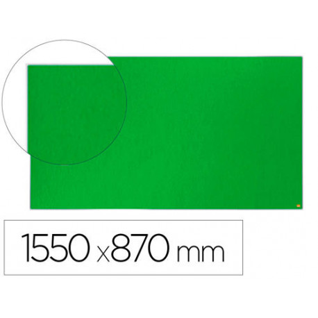 TABLERO DE ANUNCIOS NOBO IMPRESSION PRO FIELTRO VERDE FORMATO PANORAMICO 70" 1550X870 MM