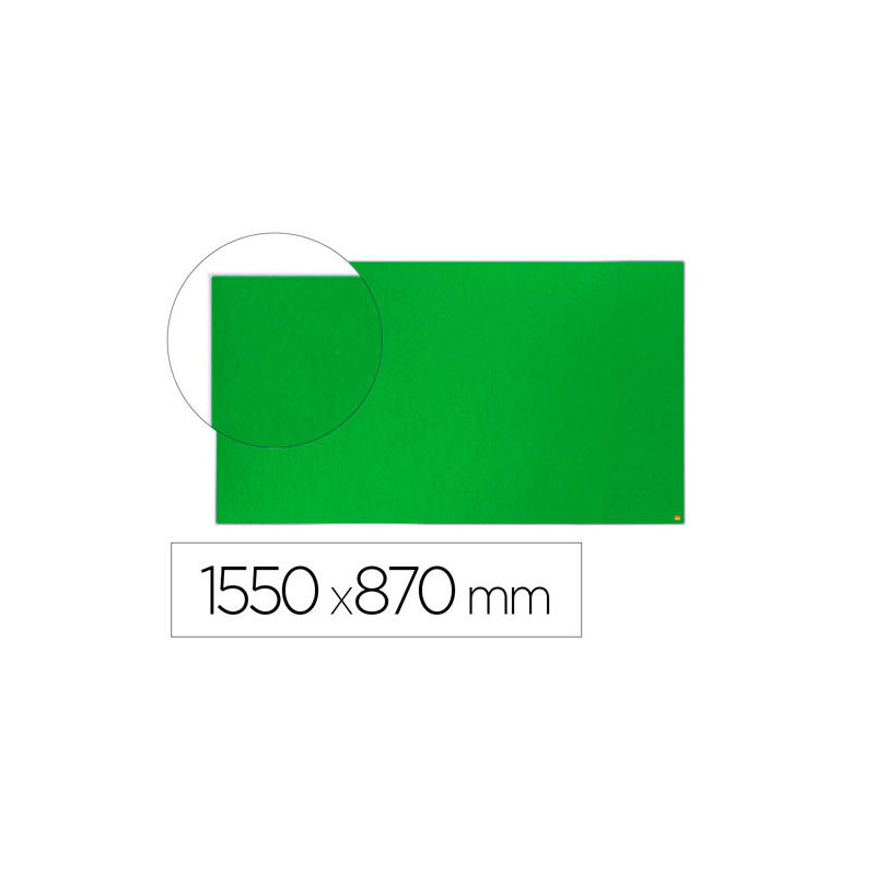 TABLERO DE ANUNCIOS NOBO IMPRESSION PRO FIELTRO VERDE FORMATO PANORAMICO 70" 1550X870 MM